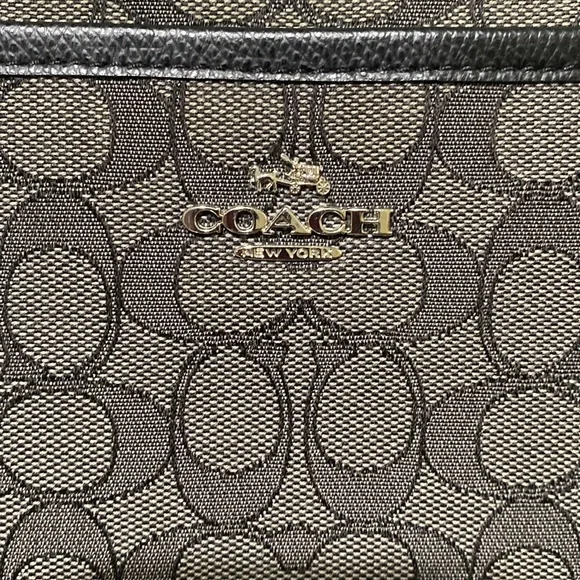 Coach Signature Print Canvas File Bag - Picture 5 of 7